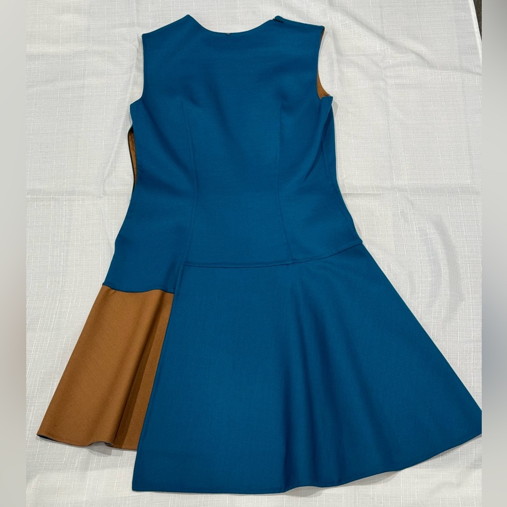 Authentic Colorblock Sportmax by Max Mara Wool A- line Dress.